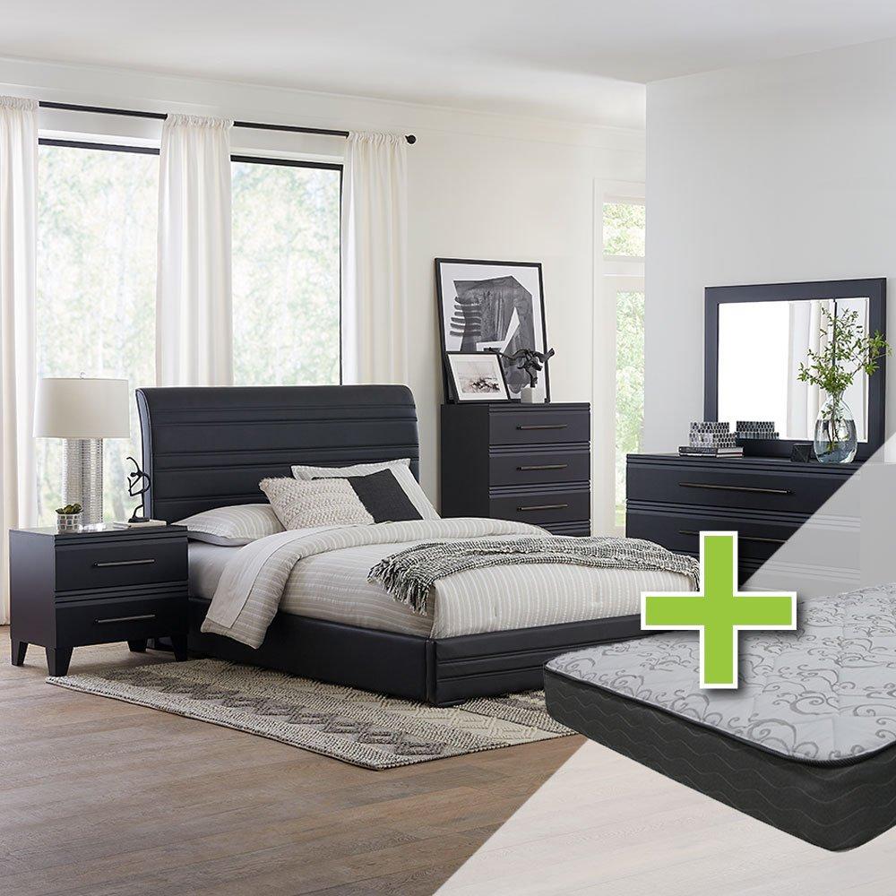 Rent to Own Ideaitalia 7 Piece Domestica Queen Bedroom Set with Woodhaven 8" Tight Top